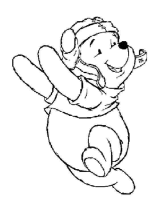 A coloring page of winnie the pooh